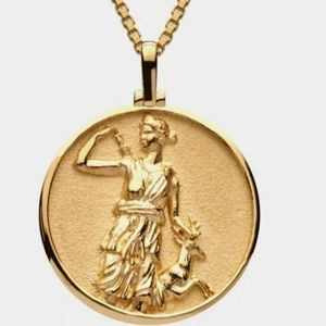 14K over sterling silver Artemis Pendant.